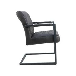 Eetkamerstoel Texas Met Armleuning Set Van 2 - Graphite - Yachtleder - 55x50x85 Cm -Meubelserie Winkel de kisten koning 108264 3