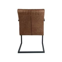 Eetkamerstoel Texas Met Armleuning Set Van 2 - Cognac - Yachtleder - 55x50x85 -Meubelserie Winkel de kisten koning 108265 4