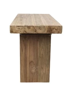 Kruk Makassar - Naturel - Massief Oud Teakhout - 50x30x45 Cm -Meubelserie Winkel de kisten koning 108268 3