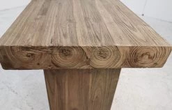 Kruk Makassar - Naturel - Massief Oud Teakhout - 50x30x45 Cm -Meubelserie Winkel de kisten koning 108268 5