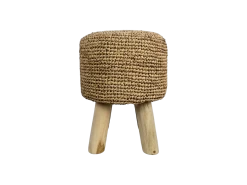 Kruk Malibu - Raffia - Naturel - ø34 Cm