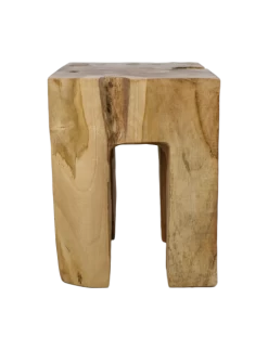 Kruk 4 Leg - Blank - Teak - 28x28x40 Cm 8 Kruk 4 Leg - Blank - Teak - 28x28x40 Cm -Meubelserie Winkel de kisten koning 108275 4
