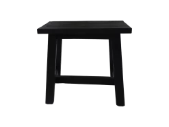 Decoratieve Kruk Lawas - Zwart - Teak - 50x27x46