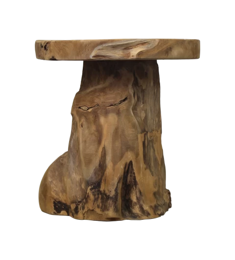 Kruk Root - Naturel - Teak Wortelhout - ø40x41 4 Kruk Root - Naturel - Teak Wortelhout - ø40x41 - Afbeelding 2