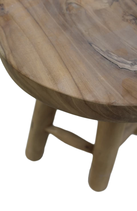 Kruk - Teak - ø40 Cm 5 Kruk - Teak - ø40 Cm - Afbeelding 3