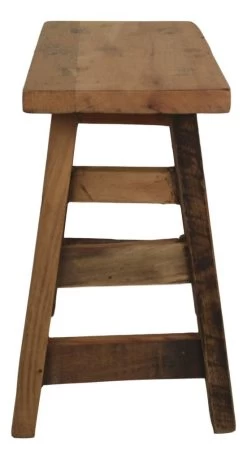 Decoratieve Kruk - Naturel - Oud Teakhout - 50x23x45 Cm 8 Decoratieve Kruk - Naturel - Oud Teakhout - 50x23x45 Cm -Meubelserie Winkel de kisten koning 108288 3