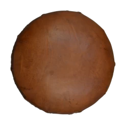 Kruk Patchwork - Leder - Vintage Cognac - ø33 Cm -Meubelserie Winkel de kisten koning 108289 3