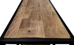 Open Vakkenkast Levels - Mangohout/metaal - 160x38x80 Cm -Meubelserie Winkel de kisten koning 108328 4