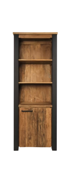 Boekenkast Atlanta - Rustiek Oud Teak/metaal