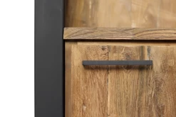 Boekenkast Atlanta - Rustiek Oud Teak/metaal -Meubelserie Winkel de kisten koning 108329 4