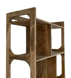 Wandkast 5 Vakken - Mangohout/metaal - 95x40x200 Cm -Meubelserie Winkel de kisten koning 108334 4