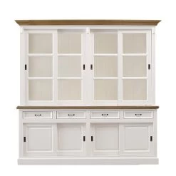 Buffetkast Provence - Wit/natural - Eiken - 220x50x220 Cm