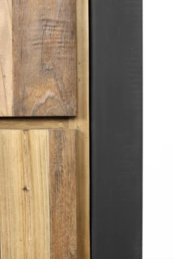 Wandkast Atlanta - Rustiek Oud Teak/metaal -Meubelserie Winkel de kisten koning 108347 4