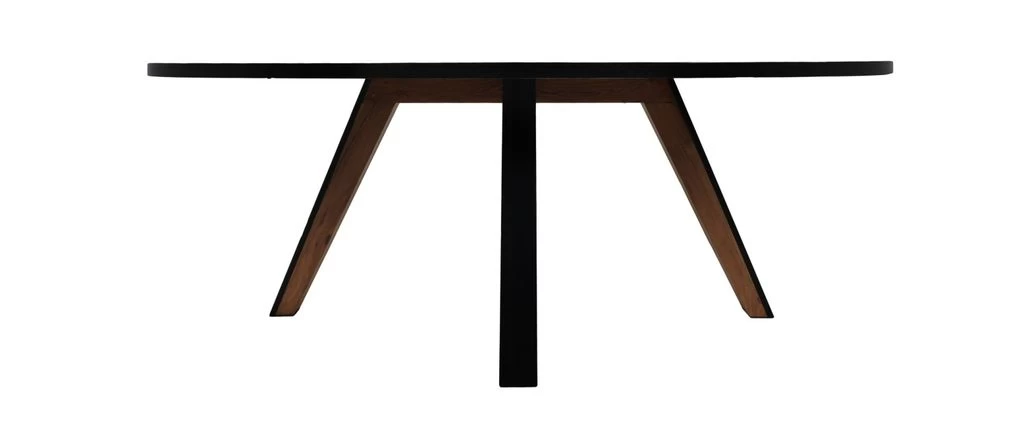 Ovale Eettafel Milano - Acasiahout/ijzer - 180x100x76 Cm 4 Ovale Eettafel Milano - Acasiahout/ijzer - 180x100x76 Cm - Afbeelding 2