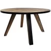 Ronde Eettafel Milano - Acaciahout/metaal - ø140x76 Cm