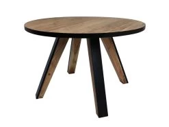 Ronde Eettafel Milano - Acaciahout/metaal - ø140x76 Cm 8 Ronde Eettafel Milano - Acaciahout/metaal - ø140x76 Cm -Meubelserie Winkel de kisten koning 108367 2