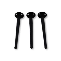 Tafelpoten Ventura - Gepoedercoat Zwart - Metaal - Set Van 3 - ø2x35 Cm -Meubelserie Winkel de kisten koning 108398 2