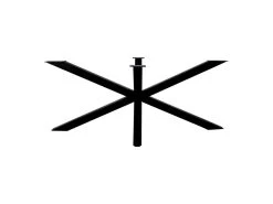 Onderstel Oakland - 3D-Model - Gepoedercoat Zwart - Metaal - 180x80x72 Cm