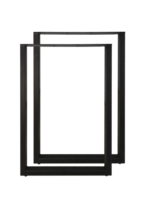 Bartafelpoten - U-model - Gepoedercoat Zwart Metaal - Set Van 2 - 70x104 Cm 3 Bartafelpoten - U-model - Gepoedercoat Zwart Metaal - Set Van 2 - 70x104 Cm