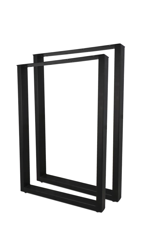 Bartafelpoten - U-model - Gepoedercoat Zwart Metaal - Set Van 2 - 70x104 Cm 4 Bartafelpoten - U-model - Gepoedercoat Zwart Metaal - Set Van 2 - 70x104 Cm - Afbeelding 2