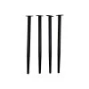 Tafelpoten Ventura - Gepoedercoat Zwart - Metaal - Set Van 4 - ø4x72 Cm