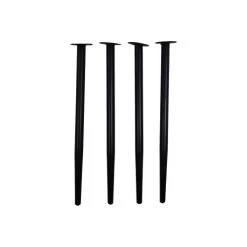 Tafelpoten Ventura - Gepoedercoat Zwart - Metaal - Set Van 4 - ø4x72 Cm