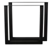 Tafelpoten - U-model - Gepoedercoat Zwart Metaal - Set Van 2 - 78x72 Cm -Meubelserie Winkel de kisten koning 108419 1