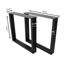 Tafelpoten - U-model - Gepoedercoat Zwart Metaal - Set Van 2 - 78x72 Cm 11 Tafelpoten - U-model - Gepoedercoat Zwart Metaal - Set Van 2 - 78x72 Cm -Meubelserie Winkel de kisten koning 108419 5