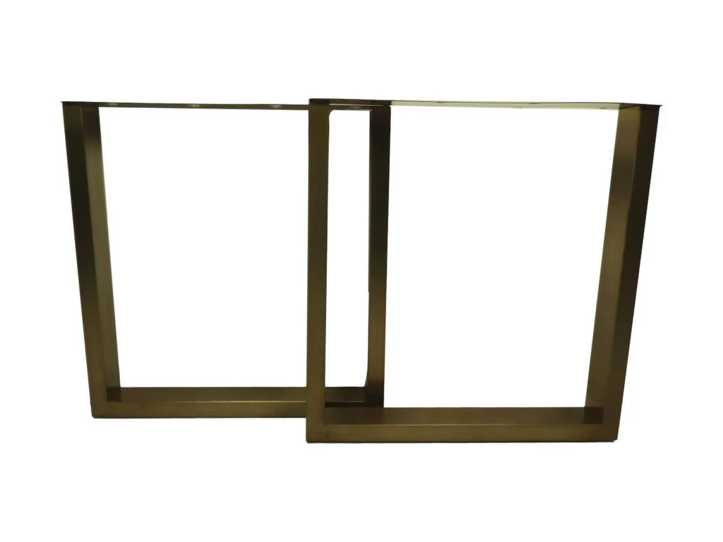 Tafelpoten U-model Set Van 2 - Antique Gold - Metaal - 72x10x69 Cm 3 Tafelpoten U-model Set Van 2 - Antique Gold - Metaal - 72x10x69 Cm