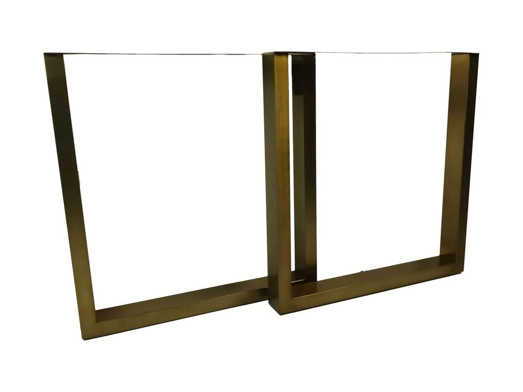 Tafelpoten U-model Set Van 2 - Antique Gold - Metaal - 72x10x69 Cm 4 Tafelpoten U-model Set Van 2 - Antique Gold - Metaal - 72x10x69 Cm - Afbeelding 2