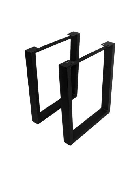Tafelpoten - U-Model - 59x8x72 - Gepoedercoat Zwart - Ijzer 3 Tafelpoten - U-Model - 59x8x72 - Gepoedercoat Zwart - Ijzer
