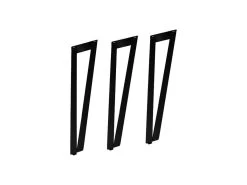 Tafelpoot V-Model - Gepoedercoat Zwart - Metaal - Set Van 3 - 20x10,5x72 Cm