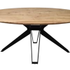 Eettafel Zurich Ovaal - Veneto Tafelpoten - Acaciahout/metaal - 240x110x77 Cm -Meubelserie Winkel de kisten koning 108462 1