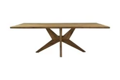 Eettafel Tuin Rechthoekig Met Kruispoot - Natural - Oud Teak - 220x110x76 Cm -Meubelserie Winkel de kisten koning 108473 2