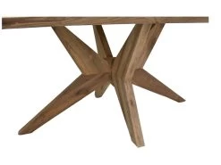 Eettafel Tuin Rechthoekig Met Kruispoot - Natural - Oud Teak - 220x110x76 Cm -Meubelserie Winkel de kisten koning 108473 4