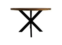 Ronde Eettafel Melbourne - Mangohout/ijzer - ø120 Cm -Meubelserie Winkel de kisten koning 108474 2