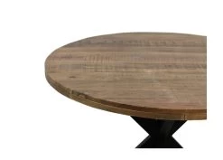 Ronde Eettafel Melbourne - Mangohout/ijzer - ø120 Cm -Meubelserie Winkel de kisten koning 108474 5