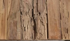 Eettafel Atlanta - Naturel/zwart - Rustiek Oud Teak/metaal - 180x90x78 Cm -Meubelserie Winkel de kisten koning 108485 4