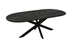 Eettafel Verona Elips - Zwart - Mangohout/ijzer - 220x110x75 Cm 9 Eettafel Verona Elips - Zwart - Mangohout/ijzer - 220x110x75 Cm -Meubelserie Winkel de kisten koning 108489 3