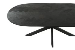 Eettafel Verona Elips - Zwart - Mangohout/ijze R- 200x100x75 Cm 10 Eettafel Verona Elips - Zwart - Mangohout/ijze R- 200x100x75 Cm -Meubelserie Winkel de kisten koning 108498 4