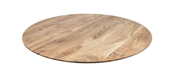 Tafelblad Zurich Rond - Naturel - Swiss Edge - Acaciahout - ø80x3,8 Cm