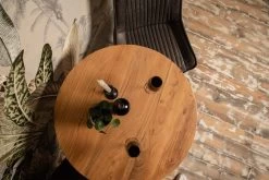 Tafelblad Zurich Rond - Naturel - Swiss Edge - Acaciahout - ø80x3,8 Cm -Meubelserie Winkel de kisten koning 108501 4