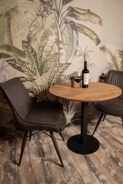 Tafelblad Zurich Rond - Naturel - Swiss Edge - Acaciahout - ø80x3,8 Cm -Meubelserie Winkel de kisten koning 108501 5