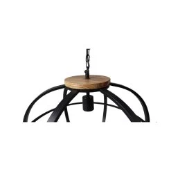 Hanglamp Michigan - Zwart - Ijzer/hout - ø58x45 Cm -Meubelserie Winkel de kisten koning 108581 3