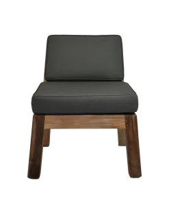 Tuinstoel Aruba Incl. Kussens - Naturel/grijs - Teak/stof - 67x68x75 Cm