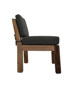 Tuinstoel Aruba Incl. Kussens - Naturel/grijs - Teak/stof - 67x68x75 Cm -Meubelserie Winkel de kisten koning 108593 3