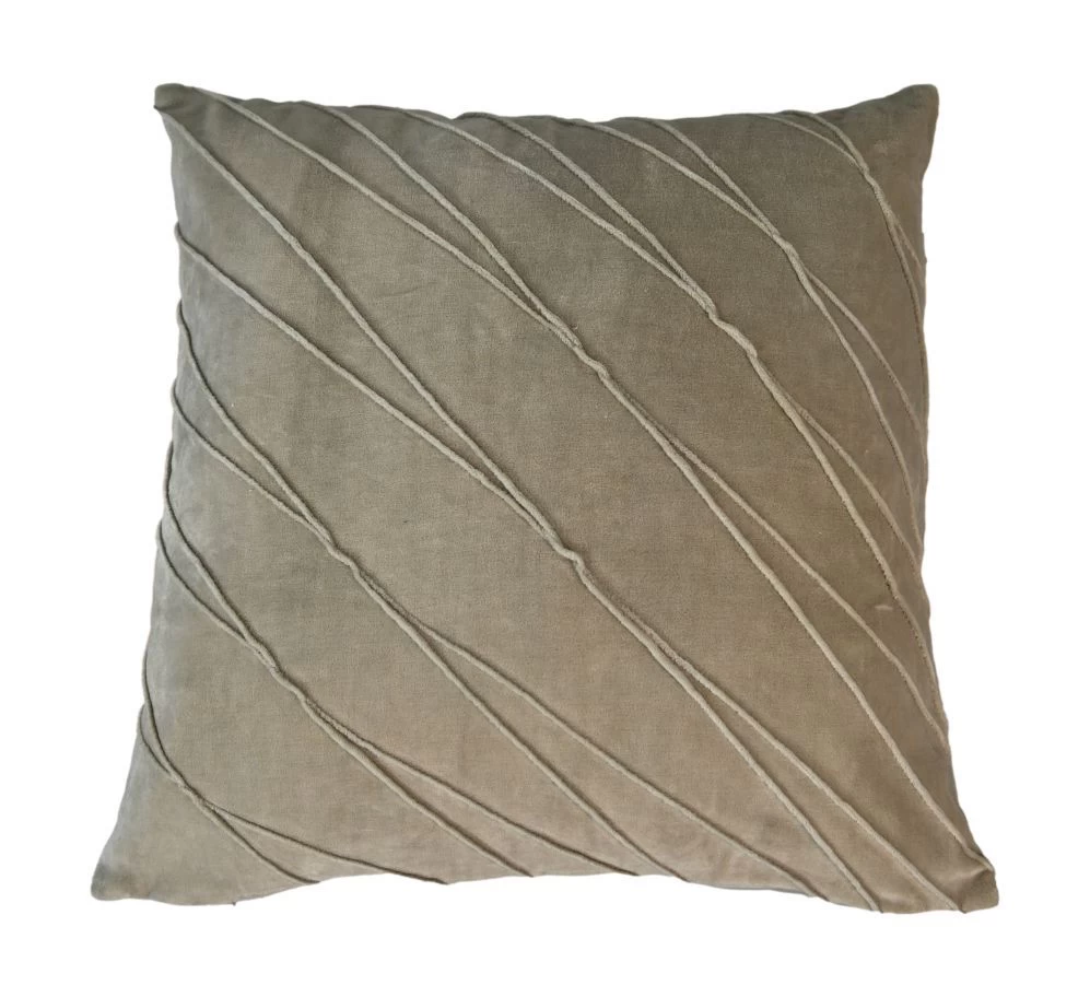 Sierkussen - Warmgrijs - Velvet/katoen - 45x45 Cm 3 Sierkussen - Warmgrijs - Velvet/katoen - 45x45 Cm