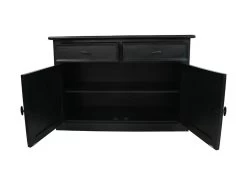 Dressoir Provence - Zwart - Grenen - 130x45x90 Cm -Meubelserie Winkel de kisten koning 108653 2