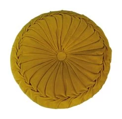 Sierkussen - Mosterdgeel - Velvet - 40x40 Cm