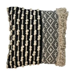 Sierkussen - Naturel/zwart - Katoen - 45x45 Cm